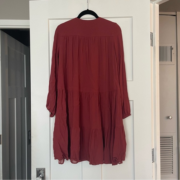 Wilfred Burnt Orange Long sleeve Dress with Buttons - Picture 2 of 5